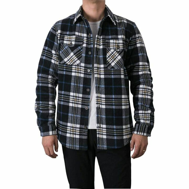 Men's Sherpa Lined Flannel Jacket for Ultimate Comfort