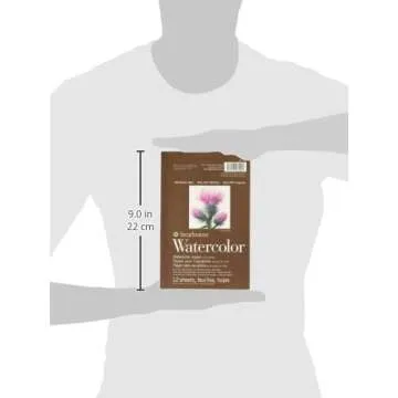 Strathmore (298-103 400 Series Watercolor Pad, 5.5"x8.5", 12 Sheets , White