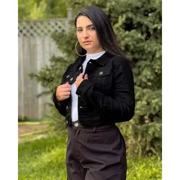 Luvamia Stylish Women's Cropped Denim Jacket