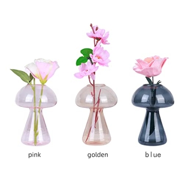 Mushroom Decor Vase - Charming Glass Home Decor