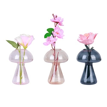 Mushroom Decor Vase - Charming Glass Home Decor