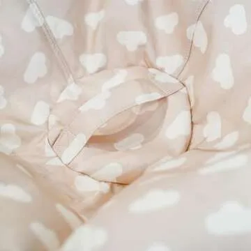 Big Joe Classic Bean Bag Chair, Mini Clouds Oat Smartmax, Durable Polyester Nylon Blend, 2 feet Round