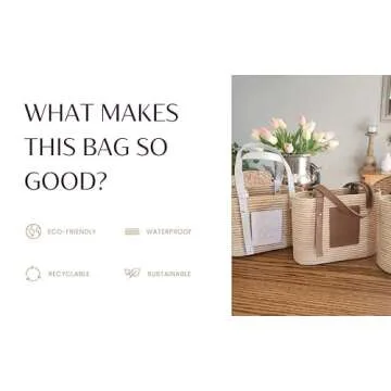 Luxury Raffia Tote Bag with Leather Handles – Handcrafted Elegance for Everyday Style, Women's Str...