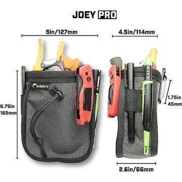 Joey Pouch PRO | Clip-On Tool Belt Bag for Tools, Screws, and Nails - Great for an Electrician, HVAC...