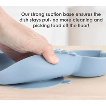 ROCCED Suction Plates for Baby - Safe Silicone Utensils