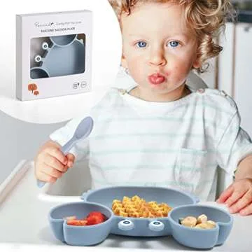 ROCCED Suction Plates for Baby - Safe Silicone Utensils