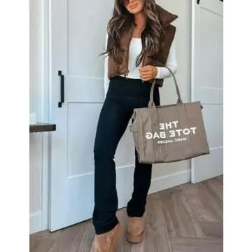 Gihuo Cropped Puffer Vest for Women - Stylish Warm Outerwear