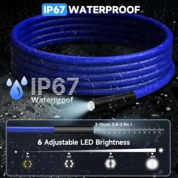 Oiiwak Endoscope Camera with Light, 5.5 mm Borescope