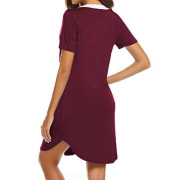 Ekouaer Nursing Sleepshirt for Mothers - Comfortable Nightgown