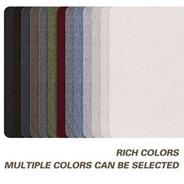 KING MOUNTAIN Fine Linen Repair Patches, Self-Adhesive Linen Fabric Patches, 8X11 inch 2 PCS, Multi Color, Can be Used for Linen Sofa Repair and Linen Clothes Repair(Medium Grey,8" x 11"-2PCS)