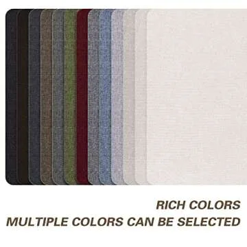 KING MOUNTAIN Fine Linen Repair Patches, Self-Adhesive Linen Fabric Patches, 8X11 inch 2 PCS, Multi Color, Can be Used for Linen Sofa Repair and Linen Clothes Repair(Medium Grey,8" x 11"-2PCS)