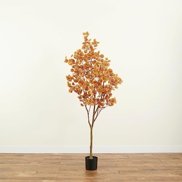 Nearly Natural 7ft Autumn Fall Eucalyptus Tree