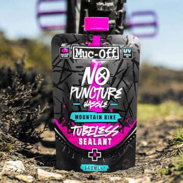 Muc Off No Puncture Hassle Tubeless Sealant - Advanced Bicycle Tyre Sealant with UV Tracer Dye That Seals Tears and Holes Up to 6mm
