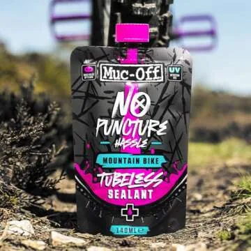 Muc Off No Puncture Hassle Tubeless Sealant - Advanced Bicycle Tyre Sealant with UV Tracer Dye That Seals Tears and Holes Up to 6mm