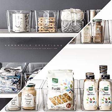 BINO Clear Plastic Storage Bins 2-Pack Organize Pantry Kitchen