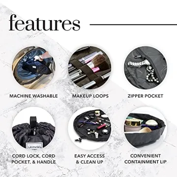Lay-n-Go Cosmo Drawstring Makeup Bag Organizer Travel Essential