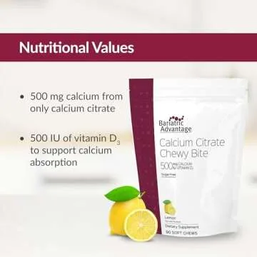 Bariatric Advantage Calcium Citrate Chewy Bites 500 mg