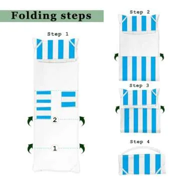 NISDOING Lounge Chair Towel Cover, Beach Chair Cover (Pack of 2), Pool Lounge Chair Covers for Outdoor,Garden, Beach,Sun Lounger,Hotel Pool, 85" X 30"Large Size and No Sliding, Light Blue Stripe