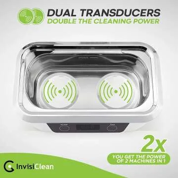 InvisiClean Ultrasonic Jewelry Cleaner with Stainless Steel