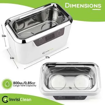 InvisiClean Ultrasonic Jewelry Cleaner with Stainless Steel