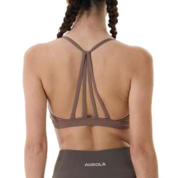 AUROLA Mercury Workout Sports Bras Women Athletic Removable Padded Backless Strapy Gym Yoga Crop Top...