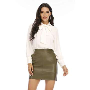 Fahsyee Women's Stretchy Faux Leather Skirt for Every Occasion