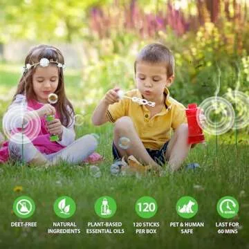 Natural Mosquito Repellent Sticks 120 PCS for Outdoors