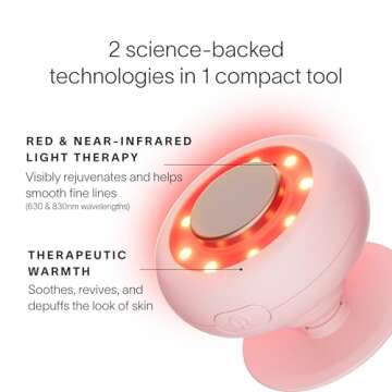Solawave 2 in 1 Anti-Aging Face & Body Skincare Mini with Red and Infrared Light + Therapeutic Warmth for Skin Rejuvenation, Wrinkles, Fine Lines, Blemishes, and Dark Spots