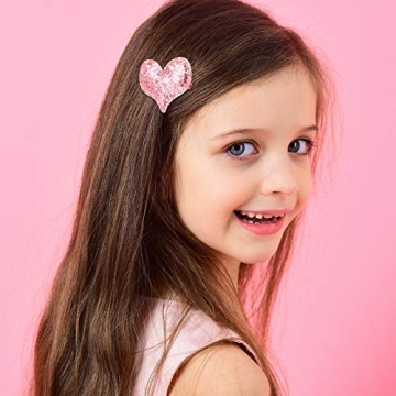 Syhood 9 Pieces Valentine's Day Heart Hair Clips Glitter Sequin Heart Hair Barrettes Heart Hair Clip for Valentines Hair Accessories Christmas Birthday Wedding Themed Party(Red, Rose Red, Pink)