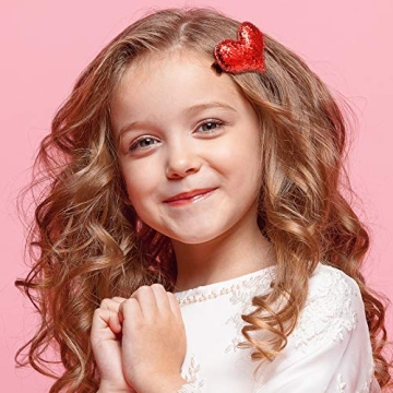 Syhood 9 Pieces Valentine's Day Heart Hair Clips Glitter Sequin Heart Hair Barrettes Heart Hair Clip for Valentines Hair Accessories Christmas Birthday Wedding Themed Party(Red, Rose Red, Pink)