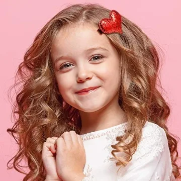 Syhood 9 Pieces Valentine's Day Heart Hair Clips Glitter Sequin Heart Hair Barrettes Heart Hair Clip for Valentines Hair Accessories Christmas Birthday Wedding Themed Party(Red, Rose Red, Pink)