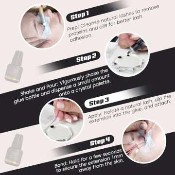Eyelash Extension Glue Extra Strong - Professional Quality, Fast Drying