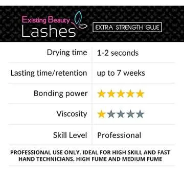 Eyelash Extension Glue Extra Strong for Professionals