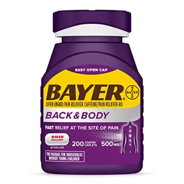 Bayer Extra Strength 500mg Aspirin Plus Caffeine - 200 Coated Caplets