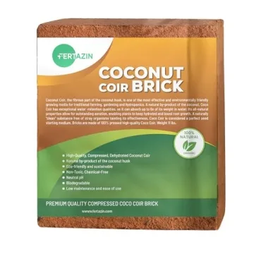 Premium Coco Coir Brick - 10LBS / 4.5KG - Makes 18-20 Gallons - OMRI Listed - Eco-Friendly - Low EC ...