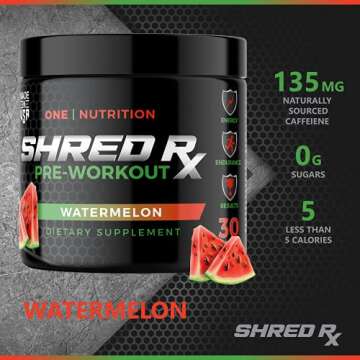 Shred Rx Pre Workout - Energy, Focus & Strength Boost
