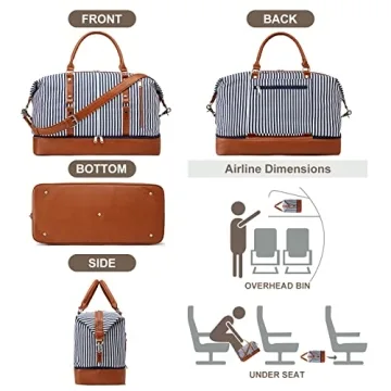 S-ZONE 21" Weekender Bag for Stylish Travel and Organization