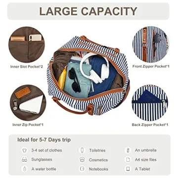 S-ZONE 21" Weekender Bag for Stylish Travel and Organization