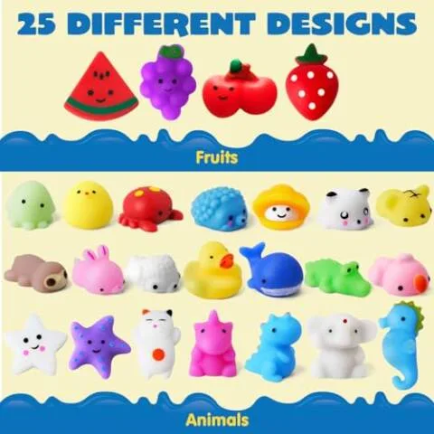 JOYIN Mochi Squishy Toy Set, 100 Pack Kawaii Squishies Party Favors for ...
