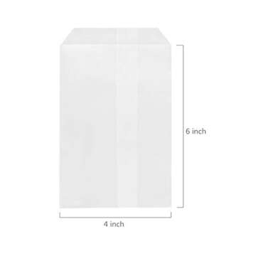 Flat Glassine Waxed Paper Treat Bags 4x6 Semi-Transparent for Bakery Cookies Candies Dessert Chocola...