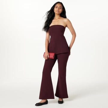 The Drop Stowe Woven Strapless Tunic in Raisin