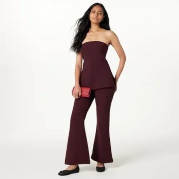 The Drop Stowe Woven Strapless Tunic in Raisin