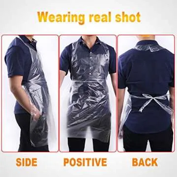 UniPleased Disposable Aprons - 100 Count for Any Mess