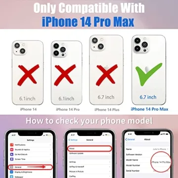 Kokaaee Cute Skull iPhone 14 Pro Max Case with Ring Holder