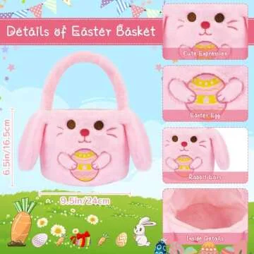 Easter Bunny Basket for Kids and Adults - Cute & Reusable