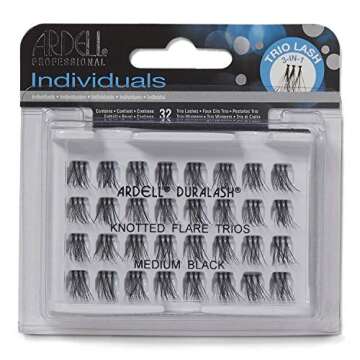 Ardell Individual Trios Eyelash, Black, Medium