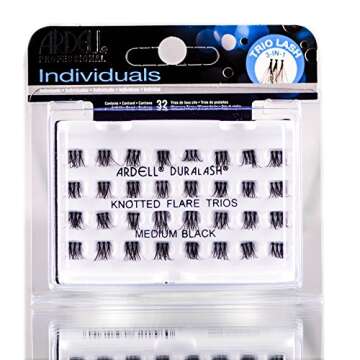 Ardell Individual Trios Eyelash, Black, Medium