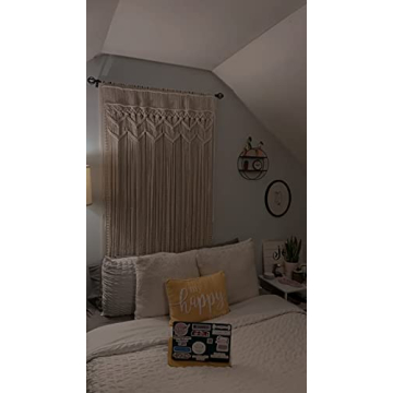 Hysunland Handmade Boho Macrame Curtain for Elegant Decor