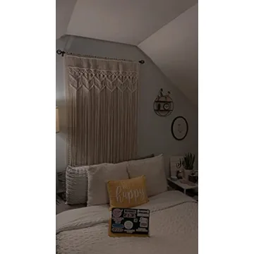 Hysunland Handmade Boho Macrame Curtain for Elegant Decor