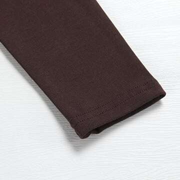 PALINDA Women's Mock Turtleneck Long Sleeve Bodysuit Leotard Stretchy Basic Layering Tops(Brown M)